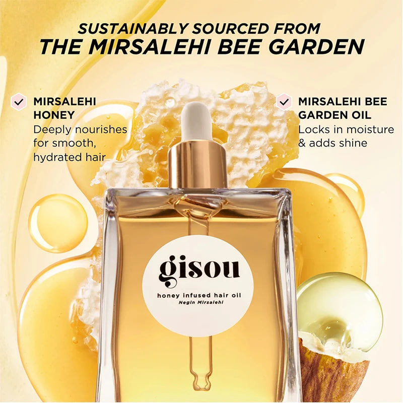 Gisou Honey Infused Lip Hair Oil Travel Size Enriched With Mirsalehi Honey To Deeply Nourish & Moisturize Hair Healthy Girl Gift (Copy) - Ma boutique