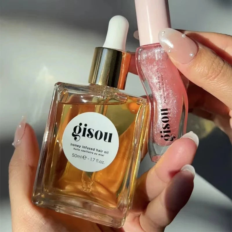 Gisou Honey Infused Lip Hair Oil Travel Size Enriched With Mirsalehi Honey To Deeply Nourish & Moisturize Hair Healthy Girl Gift (Copy) - Ma boutique